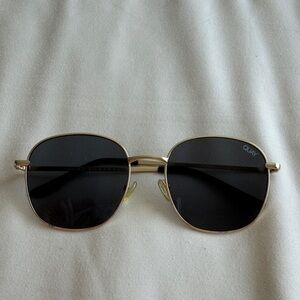 Quay Australia Gold Frame Black Lens Sunglasses